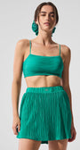 Micro Plisse Game On Bra - Spruce Green