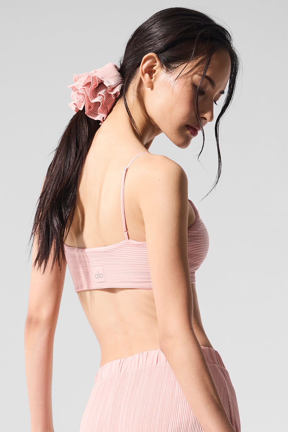 Micro Plisse Game On Bra - Pink Quartz