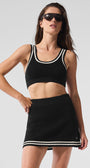 Tennis Club Sweater Knit Bra - Black/Ivory