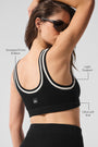 Tennis Club Sweater Knit Bra - Black/Ivory