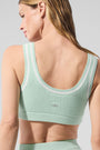 Tennis Club Sweater Knit Bra - Spearmint/White