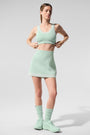 Tennis Club Sweater Knit Bra - Spearmint/White