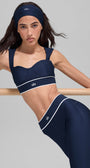 Airlift Alignment Bra - Navy/White