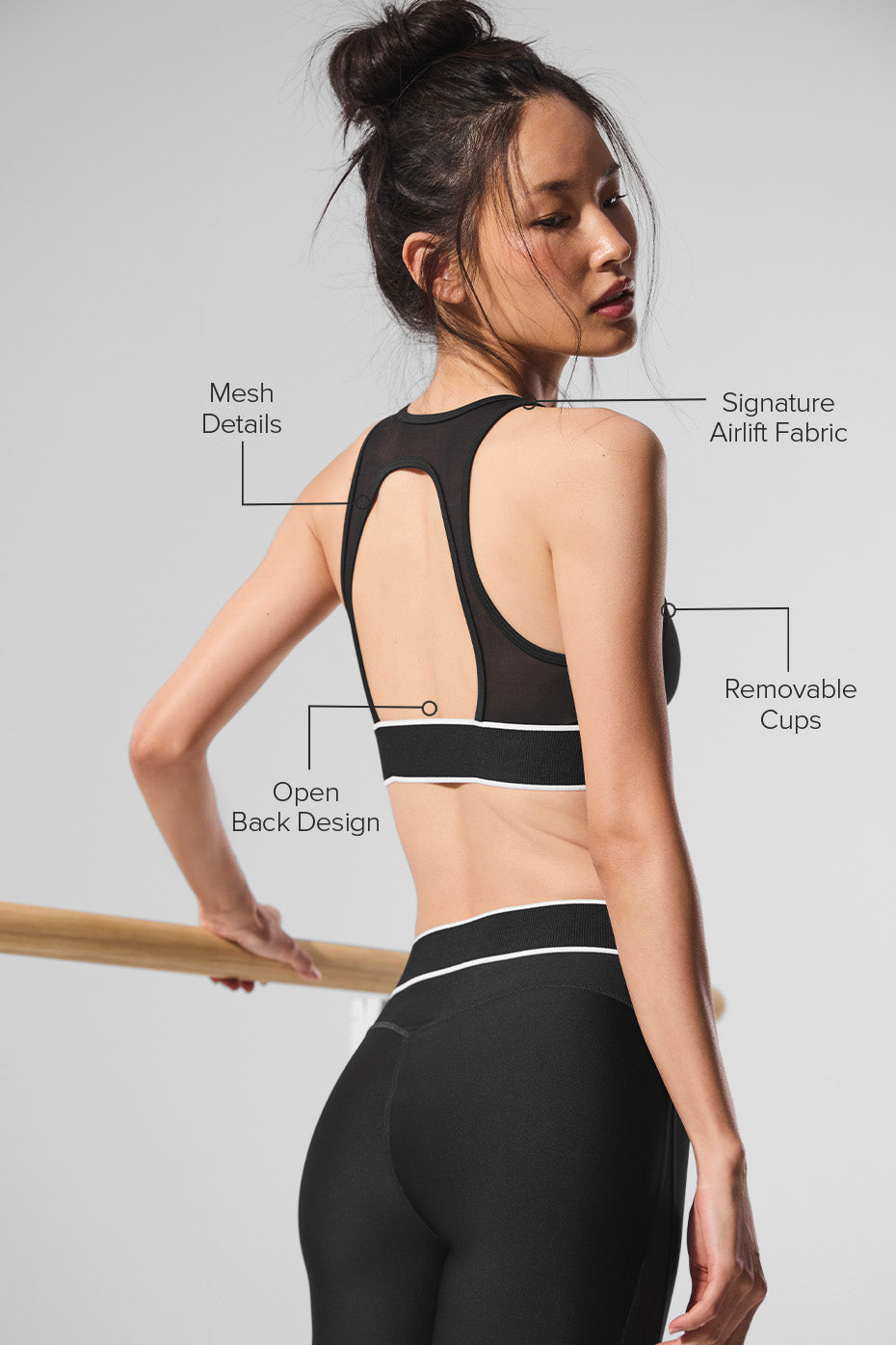 Airlift Mesh Darling Bra - Black