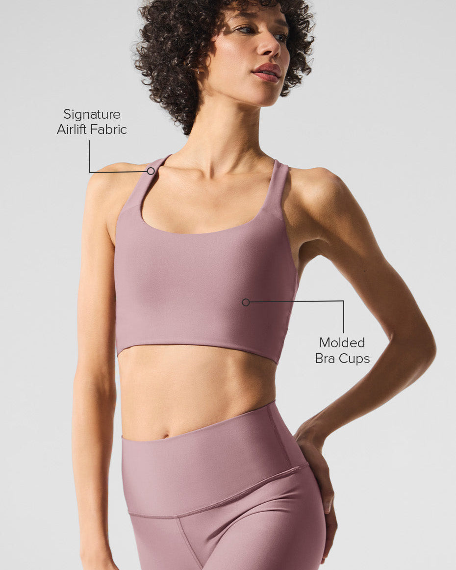 Airlift Sleek Bra Tank - Smoky Quartz