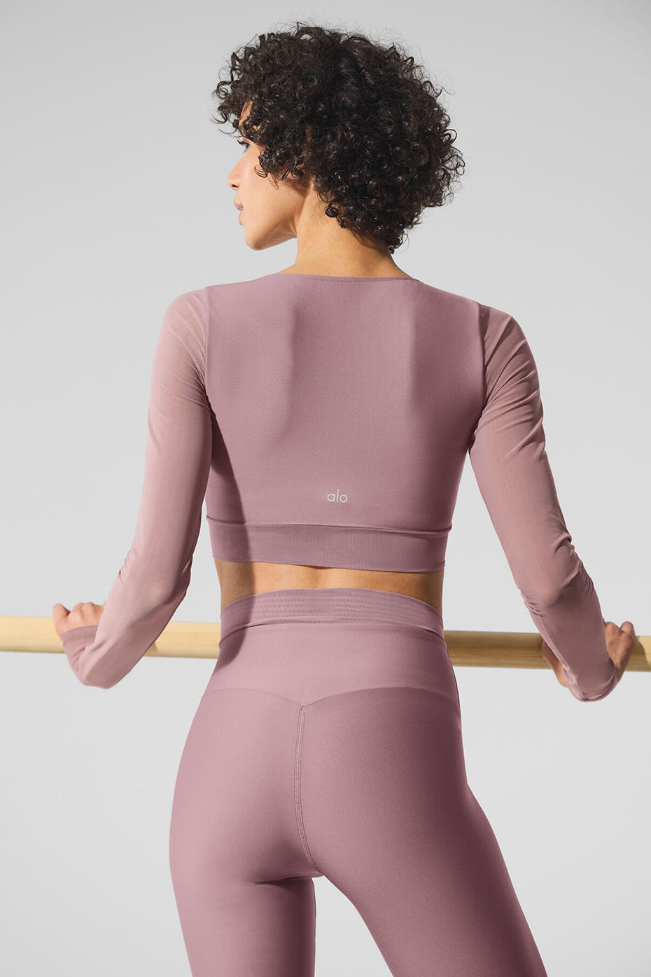 Airlift Mesh Divine Long Sleeve Bra - Smoky Quartz