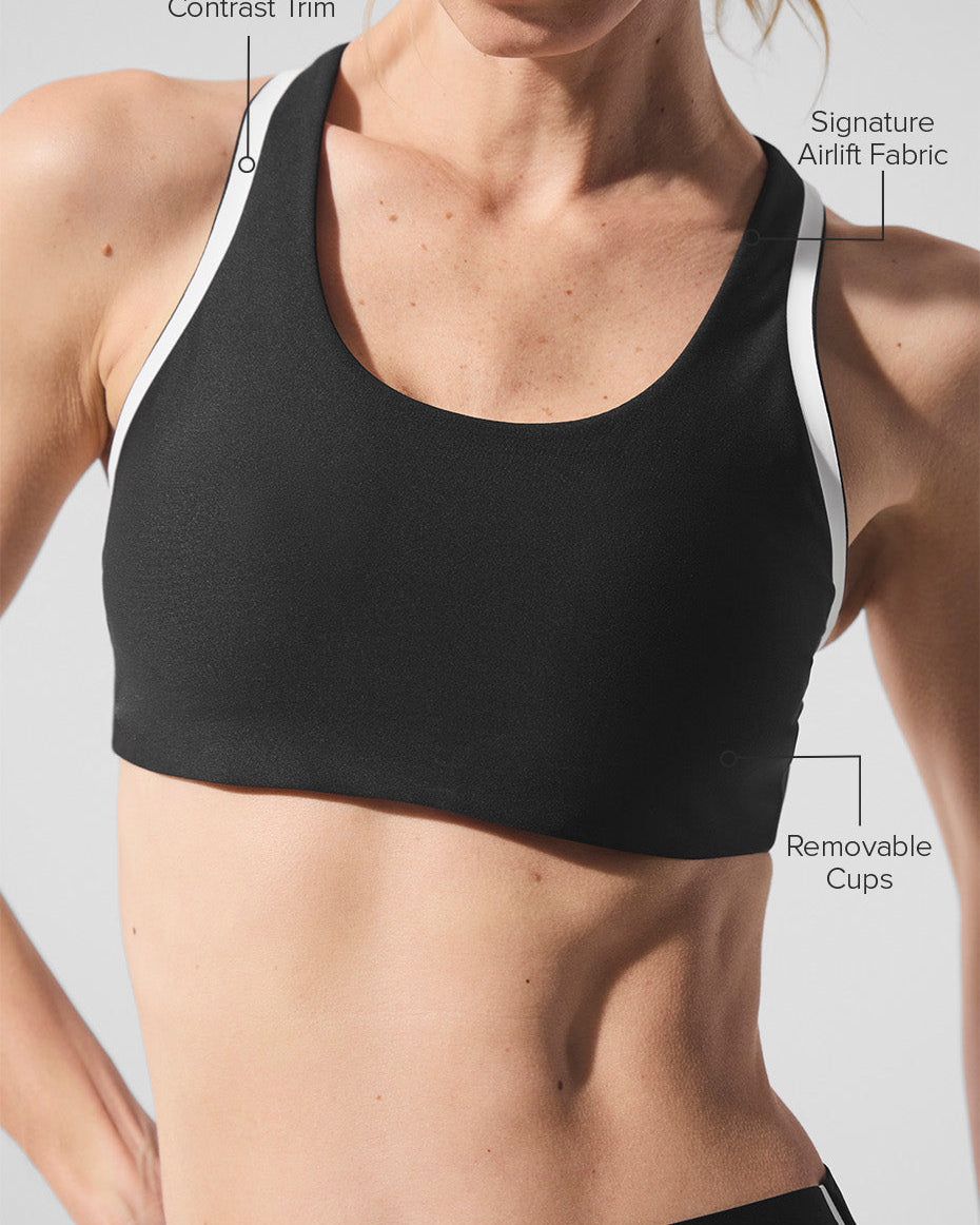 Airlift Super Sleek Contrast Bra - Black/White