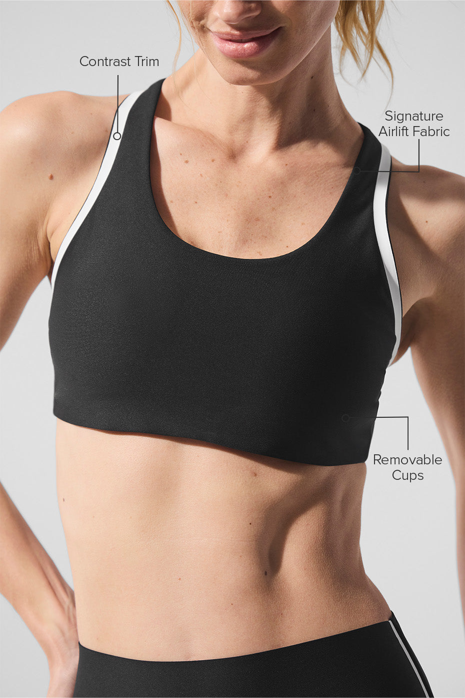 Airlift Super Sleek Contrast Bra - Black/White