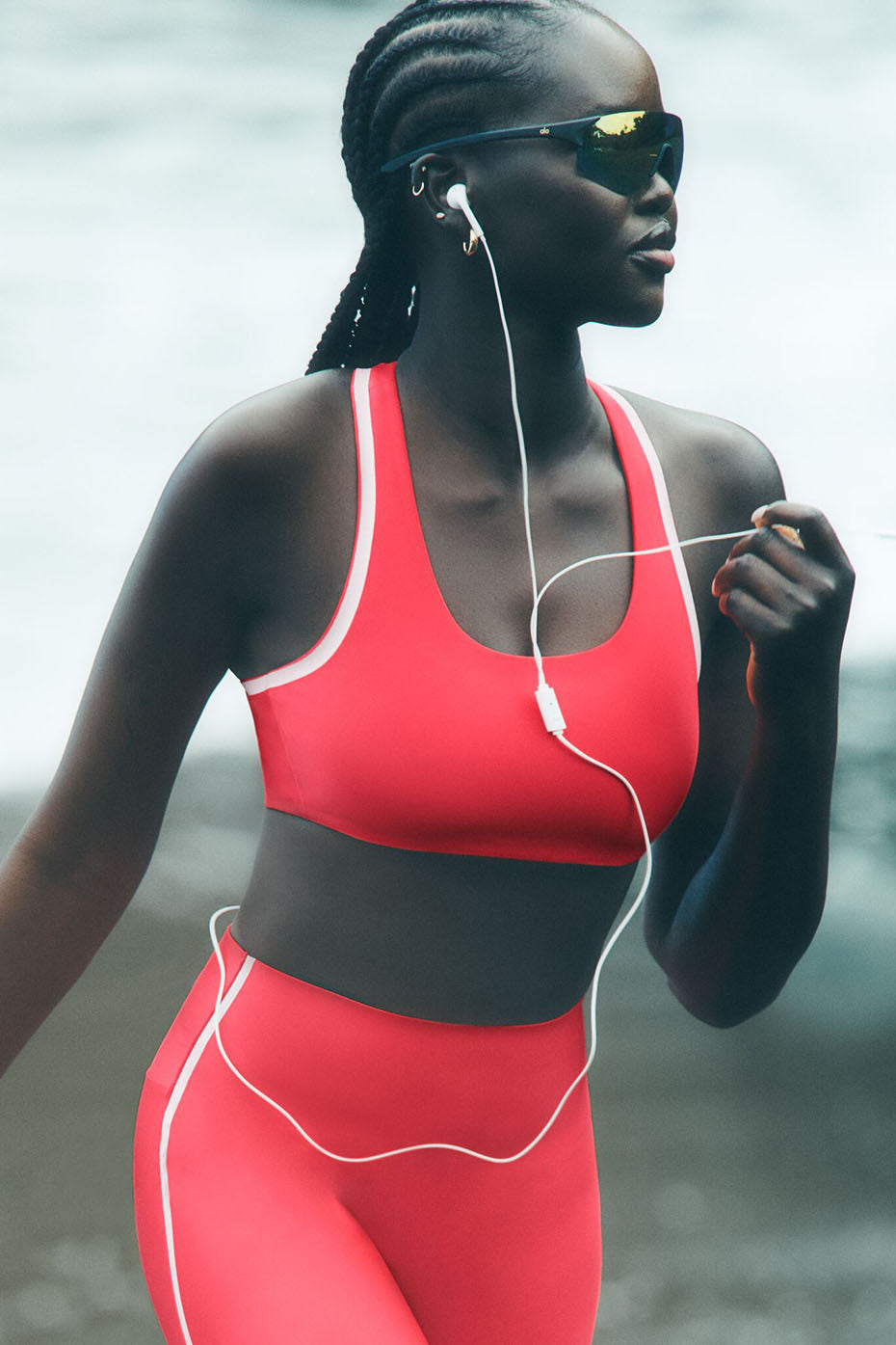 Airlift Super Sleek Contrast Bra - Candy Red/White