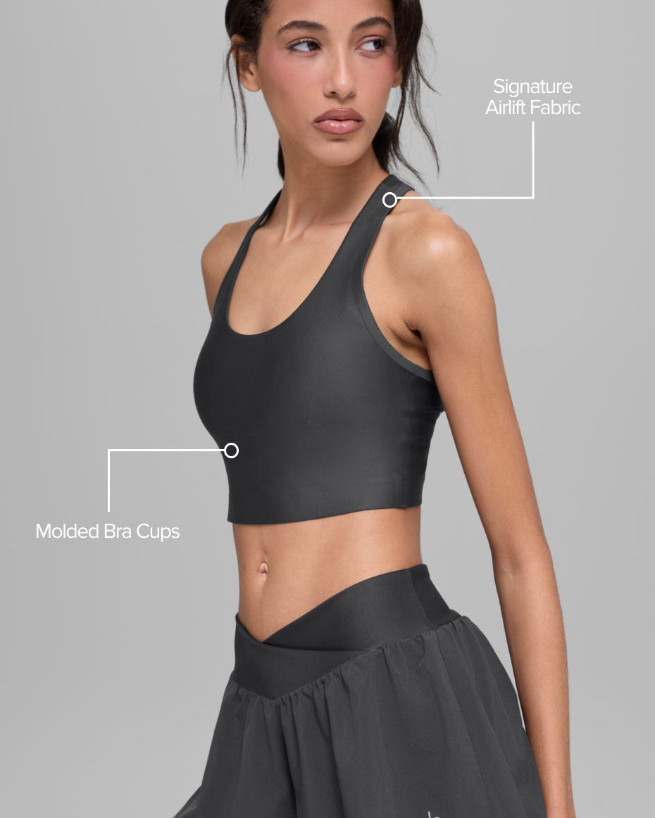Airlift Super Sleek Bra Tank - Anthracite
