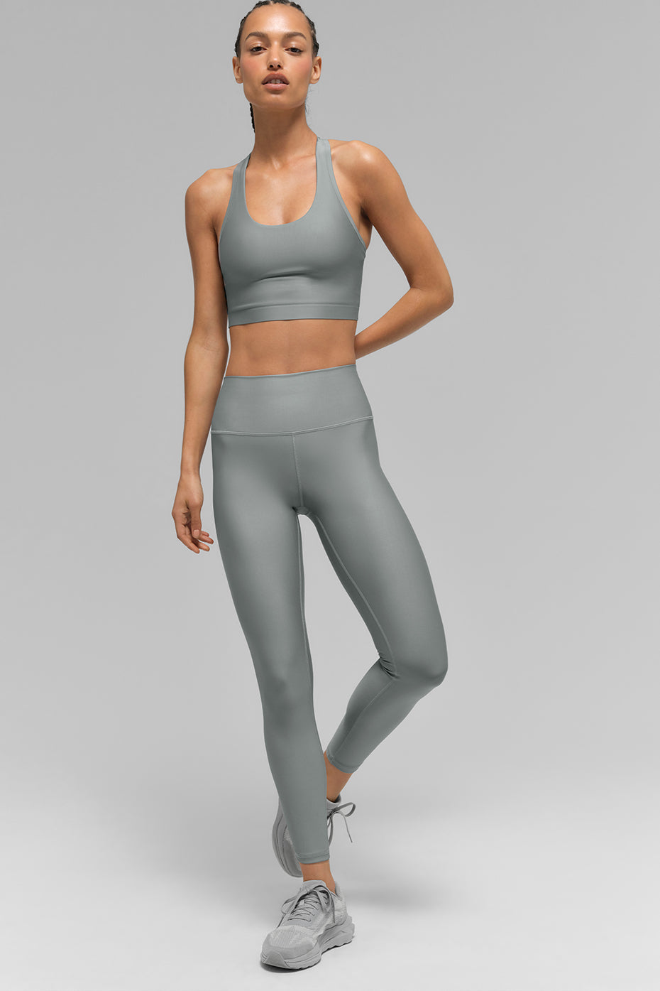 Airlift Super Sleek Bra Tank - Lunar Grey