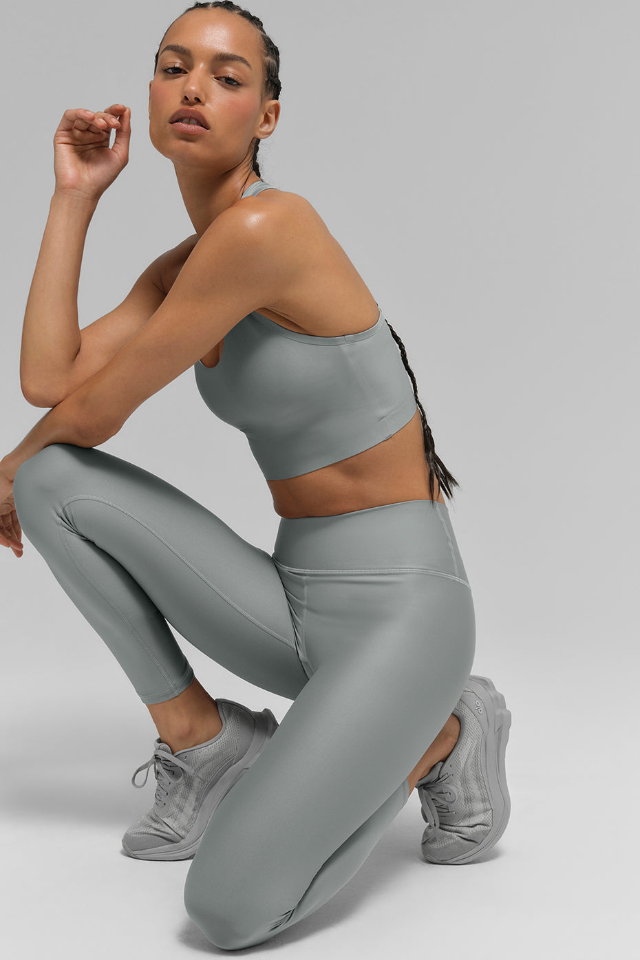 Airlift Super Sleek Bra Tank - Lunar Grey
