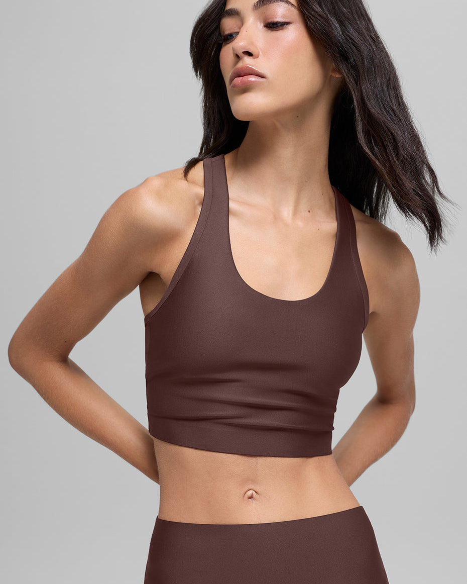 Airlift Super Sleek Bra Tank - Brownstone