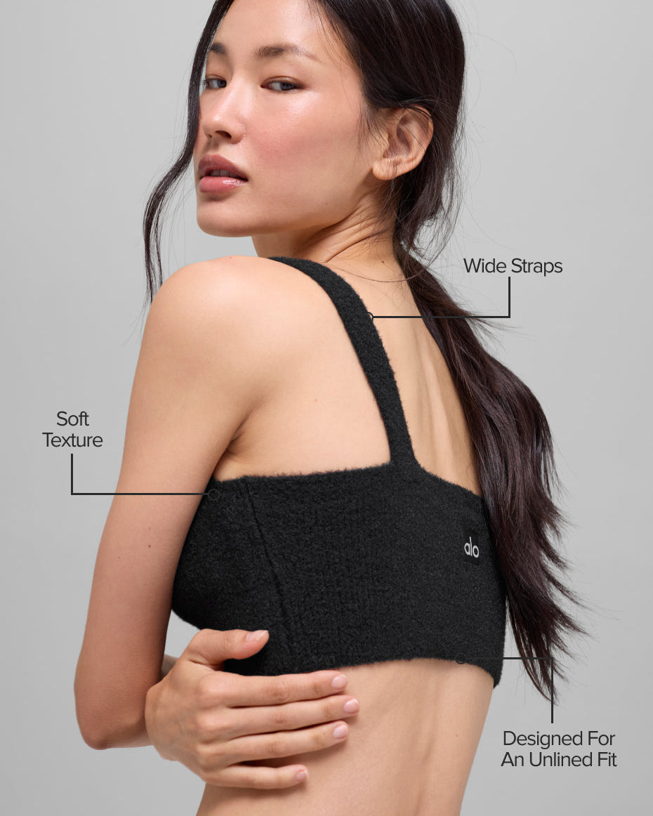 Snuggle Up Sweater Bra - Black