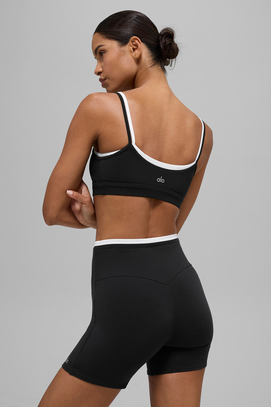 Airbrush Double Up Bra - Black/White