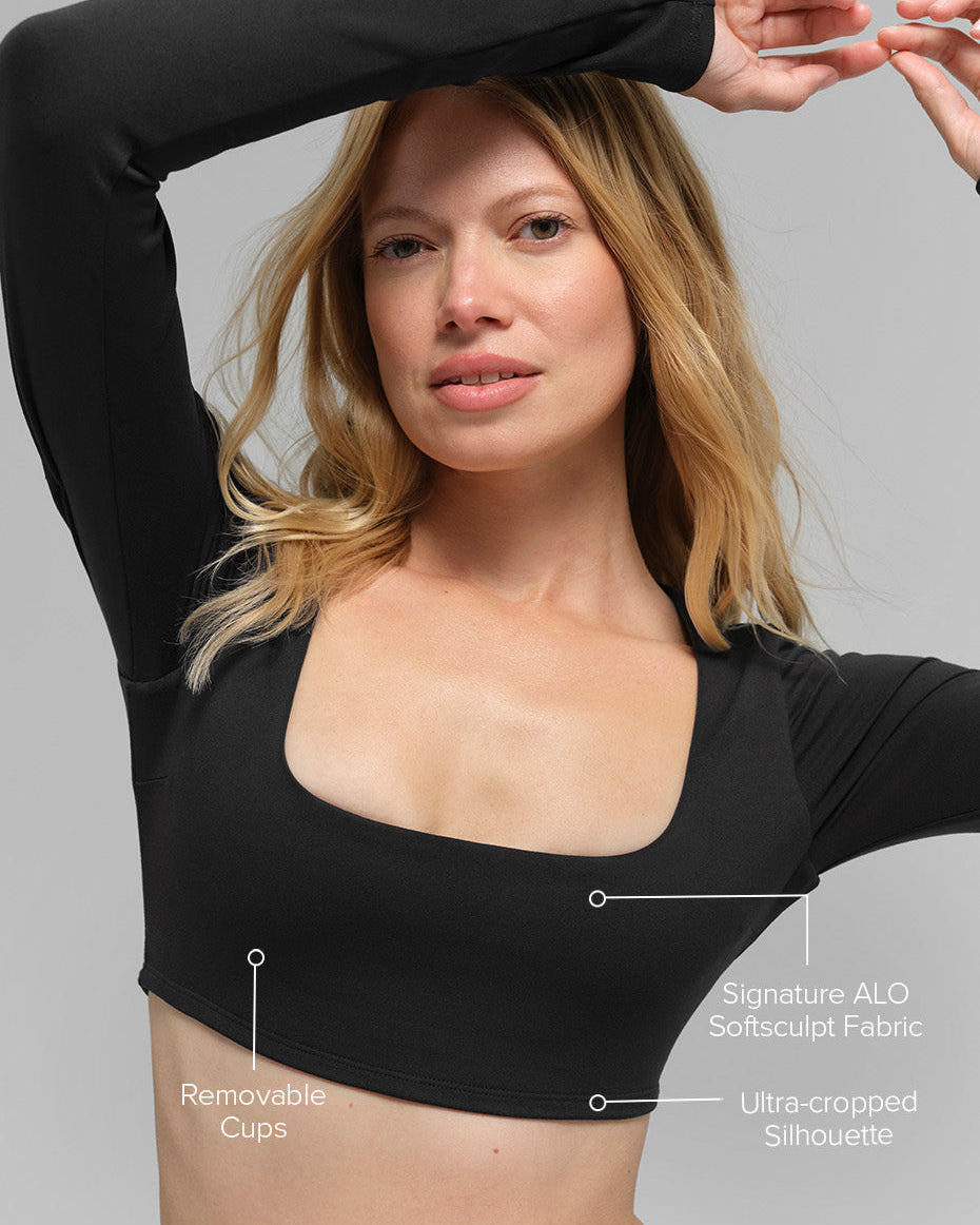 ALO Softsculpt Precision Long Sleeve Bra - Black