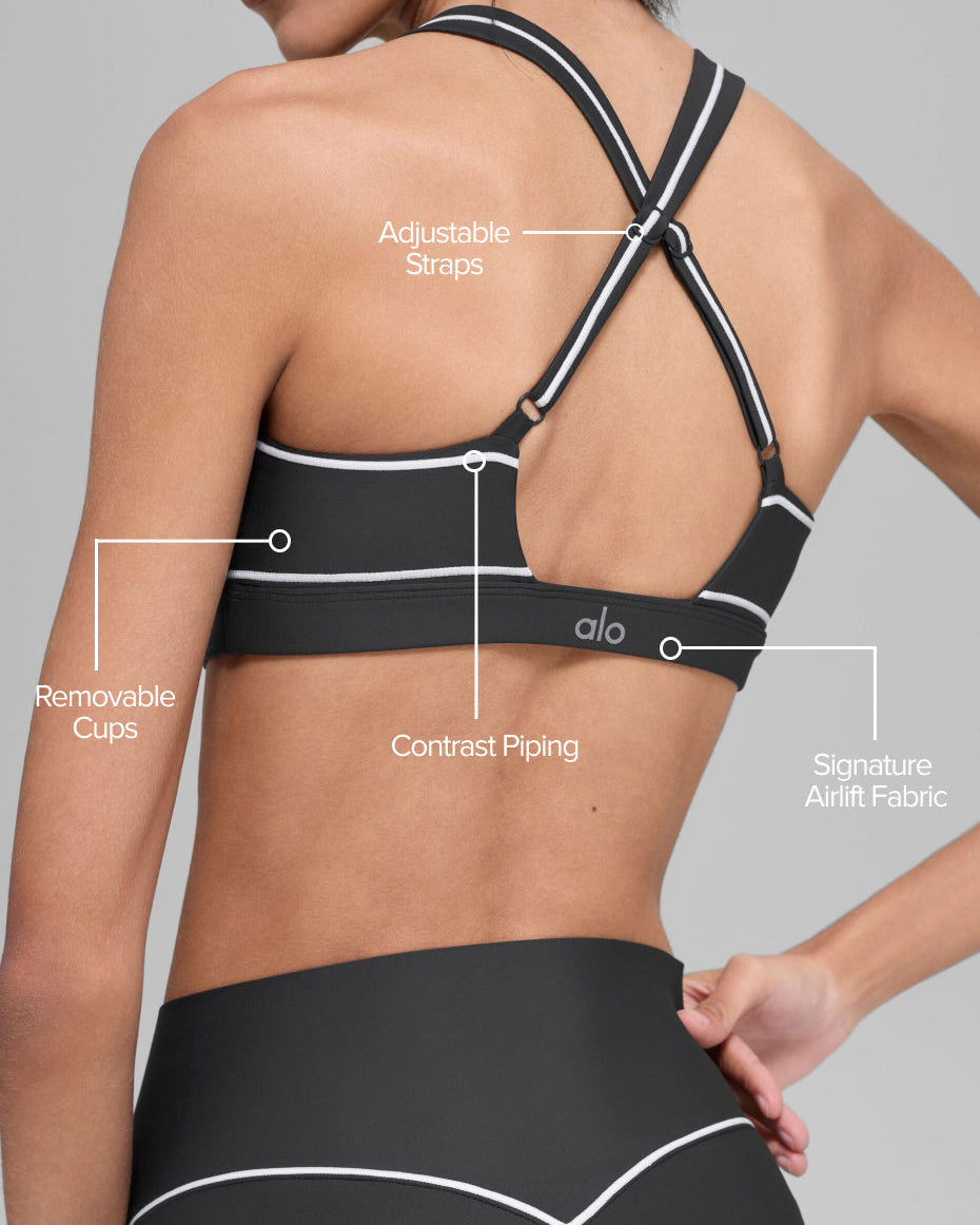 Airlift Haven Bra - Anthracite/White