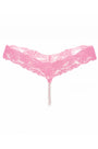 Lace Pearl Crotch Thong