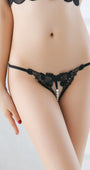 Embroidered Pearl Thong
