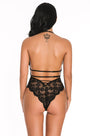 Lace Halter Teddy with Straps