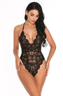 Lace Halter Teddy with Straps