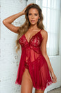 Flyaway Mesh and Lace Babydoll