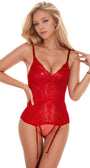 Ruby Red Garter Bustier
