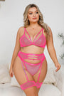 Plus Size Stunning Strappy Bra Set
