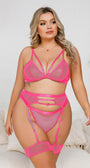 Plus Size Stunning Strappy Bra Set