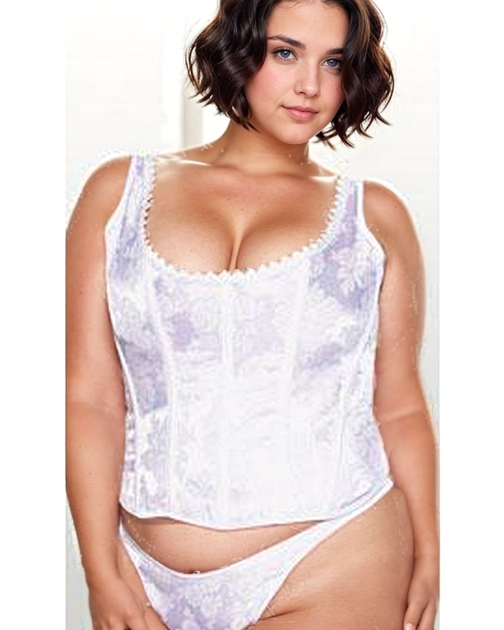 Plus Size Brocade Corset