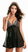 Flirty Mesh Lace Cup Babydoll