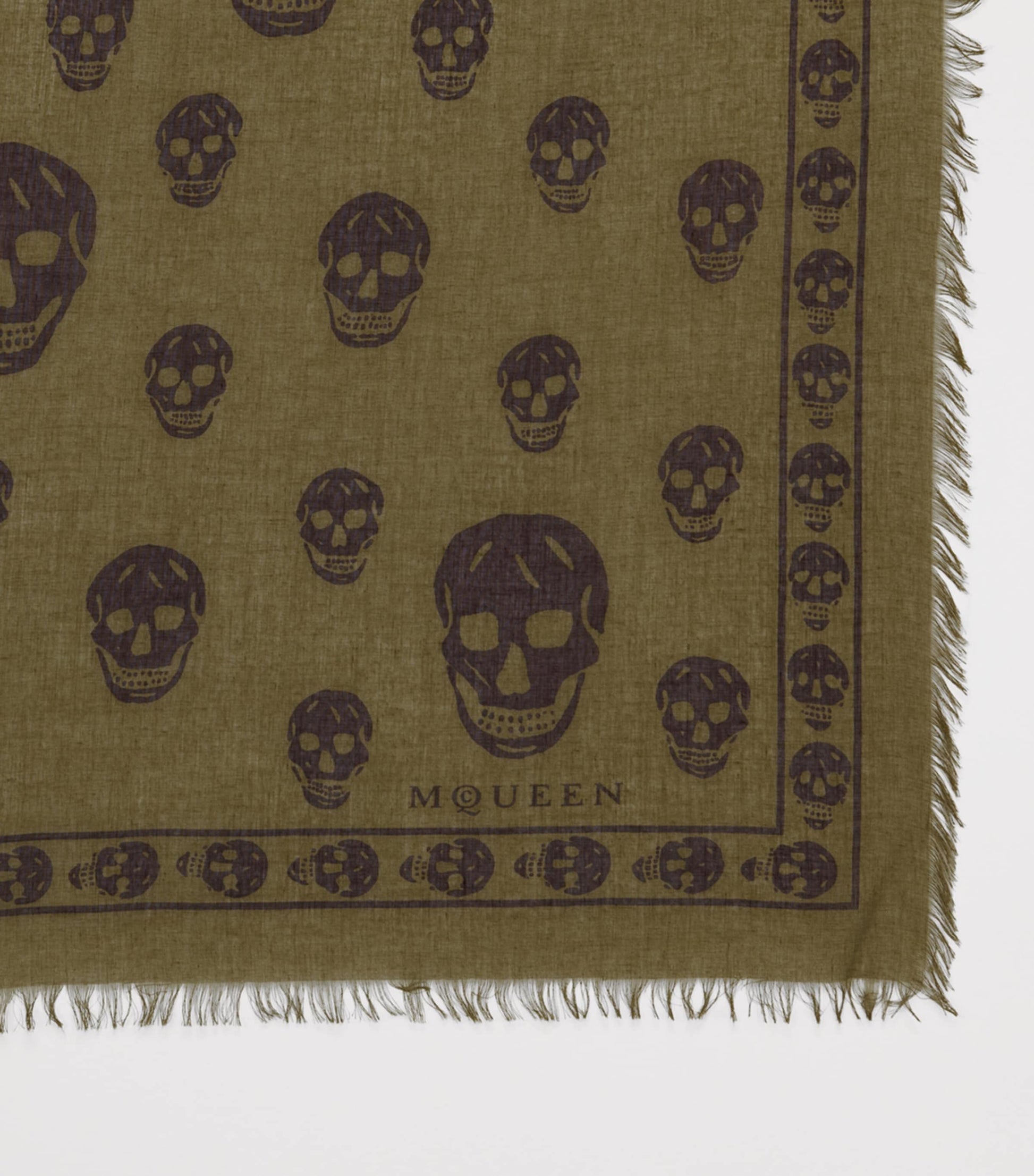 McQueen Modal-Silk Skull Scarf