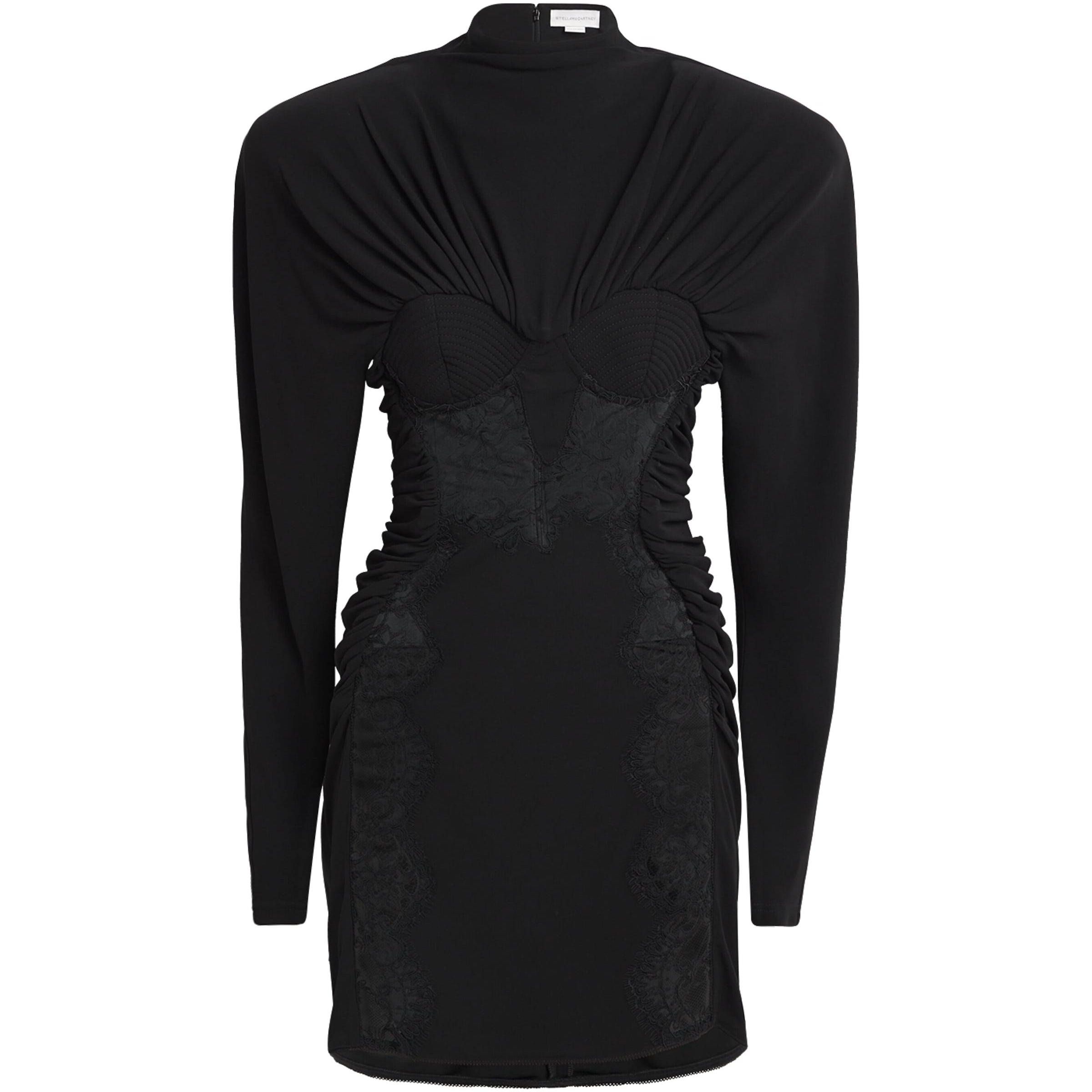 Stella McCartney Black Lace-Detail Mini Dress
