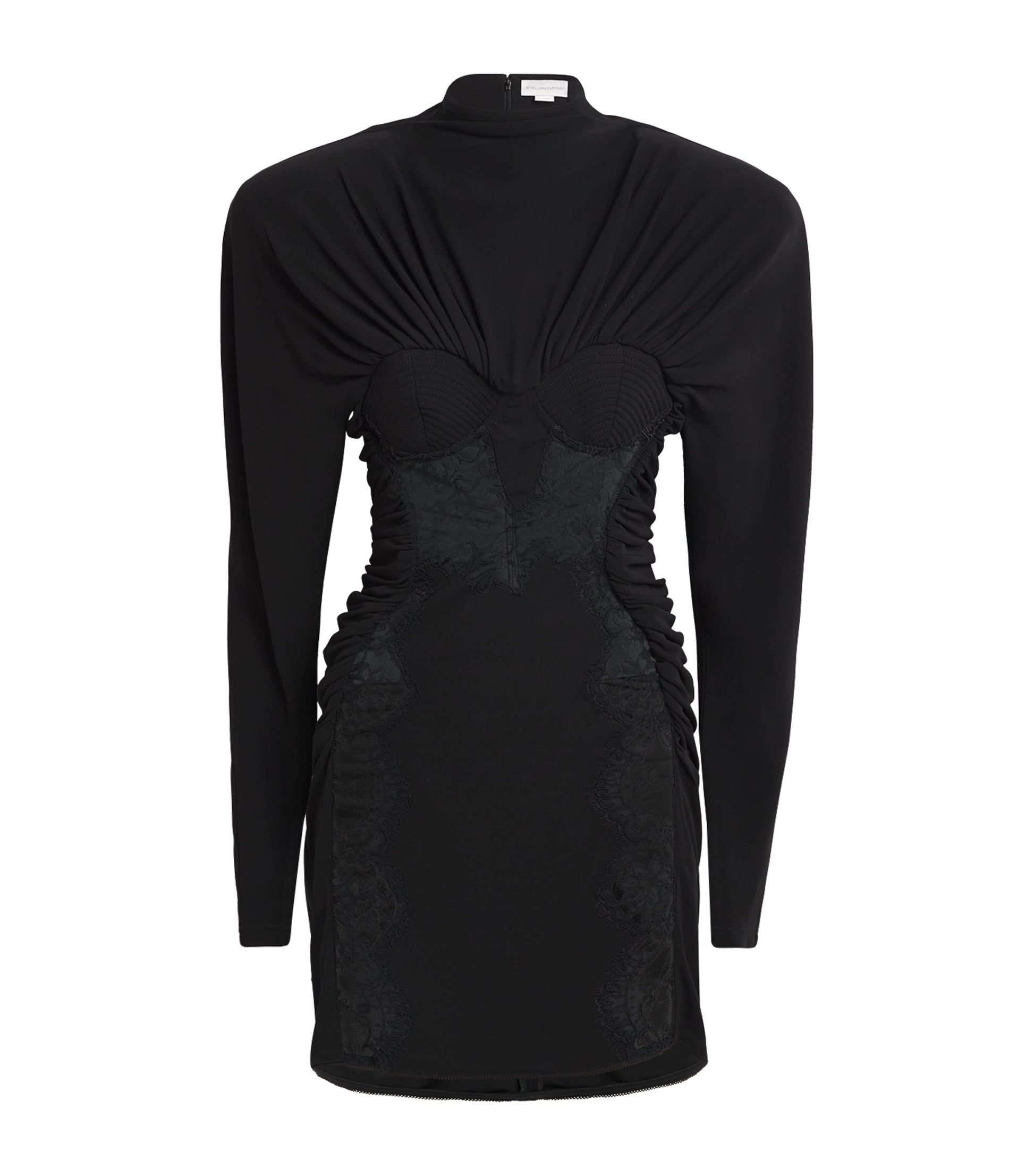 Stella McCartney Black Lace-Detail Mini Dress