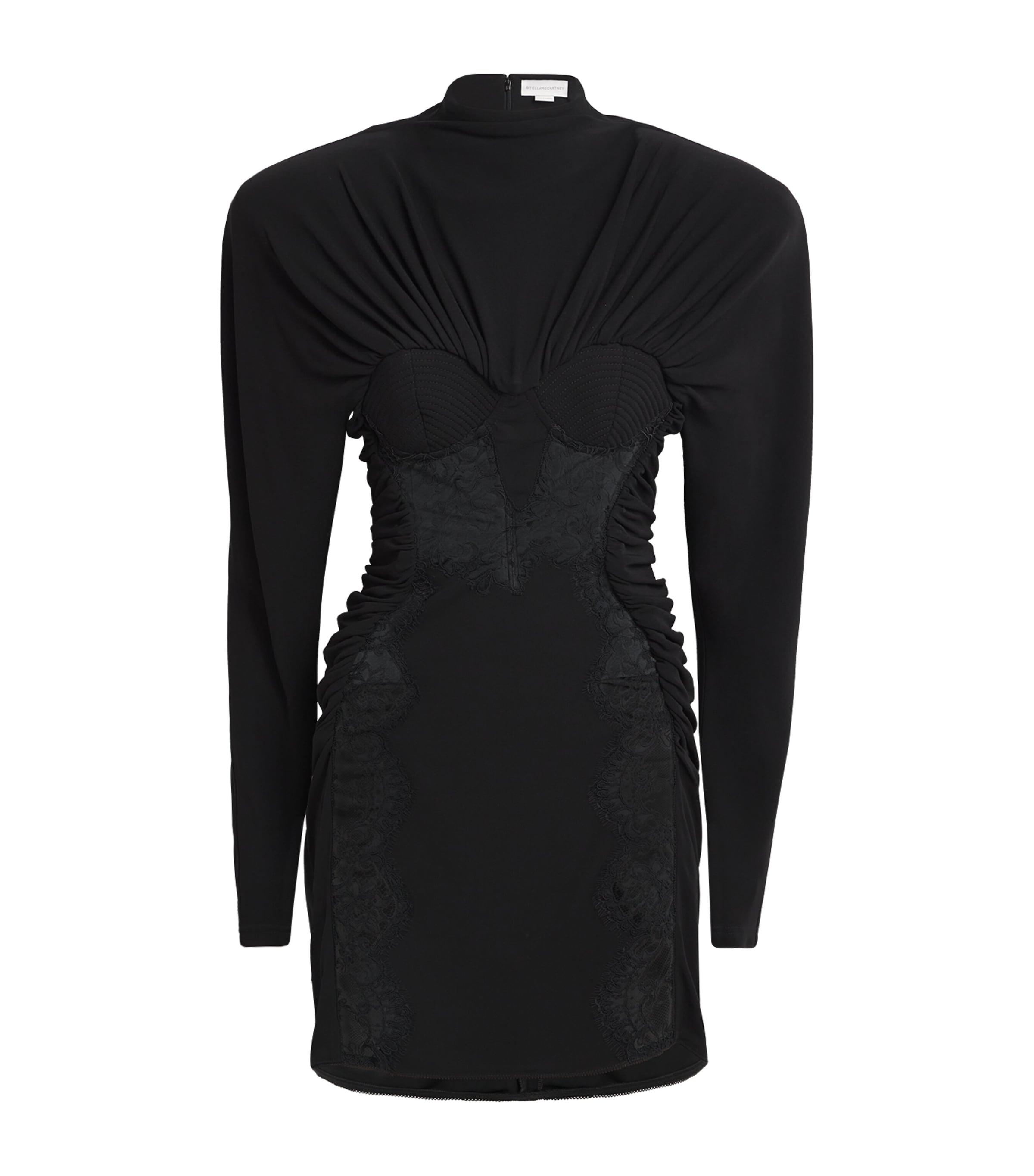 Stella McCartney Black Lace-Detail Mini Dress