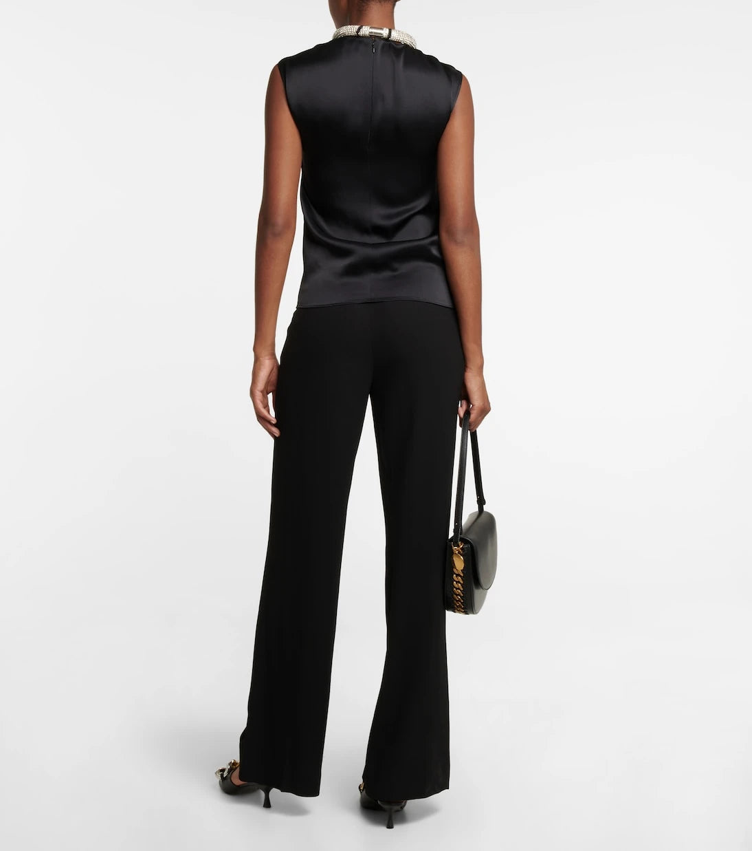 Stella McCartney - Crystal-embellished satin top