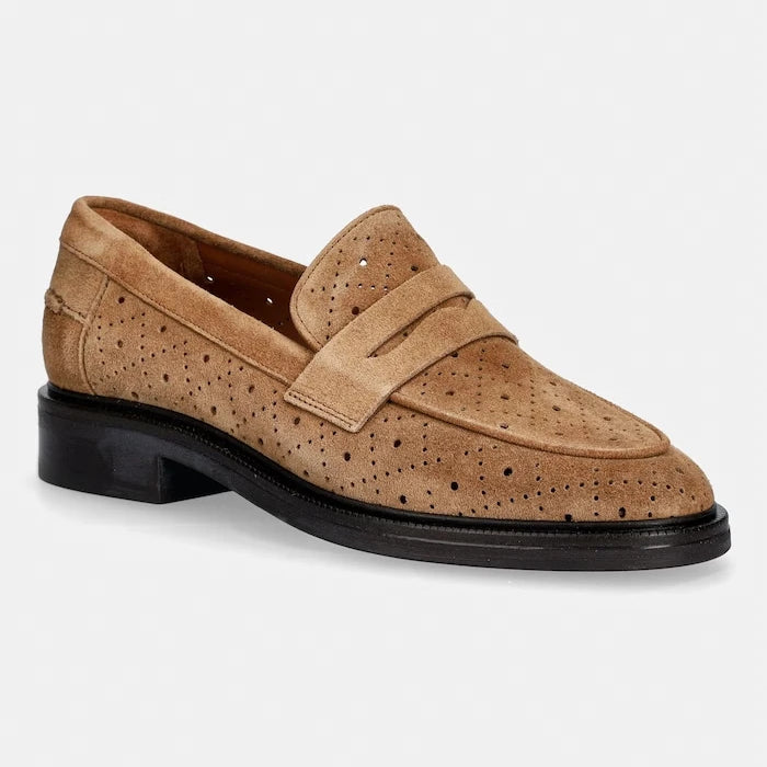 Billi Bi kadın süet mokasen Cuoio babysilk suede