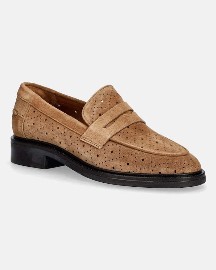 Billi Bi мокасини дамски от велур Cuoio babysilk suede