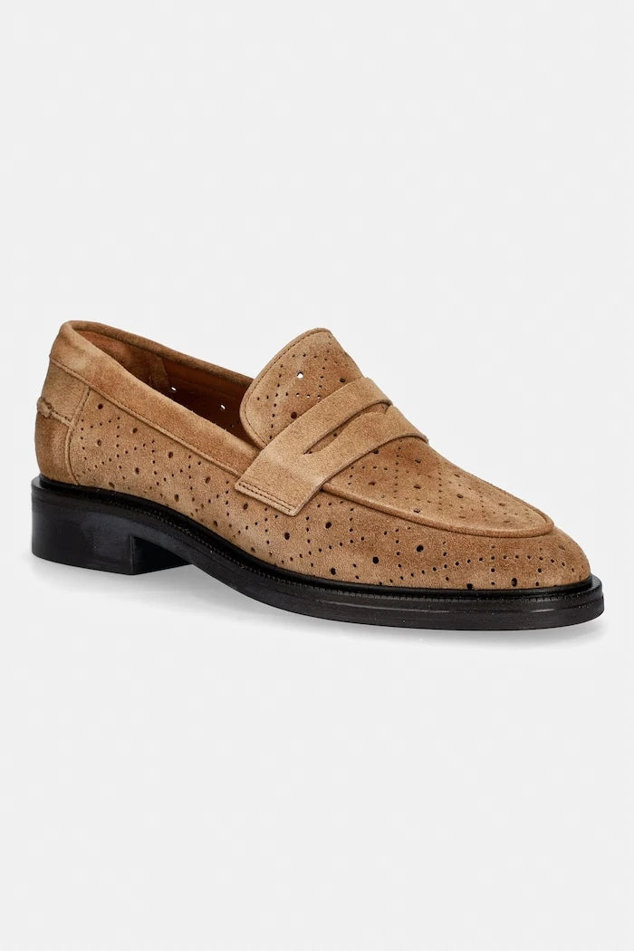 Billi Bi kadın süet mokasen Cuoio babysilk suede