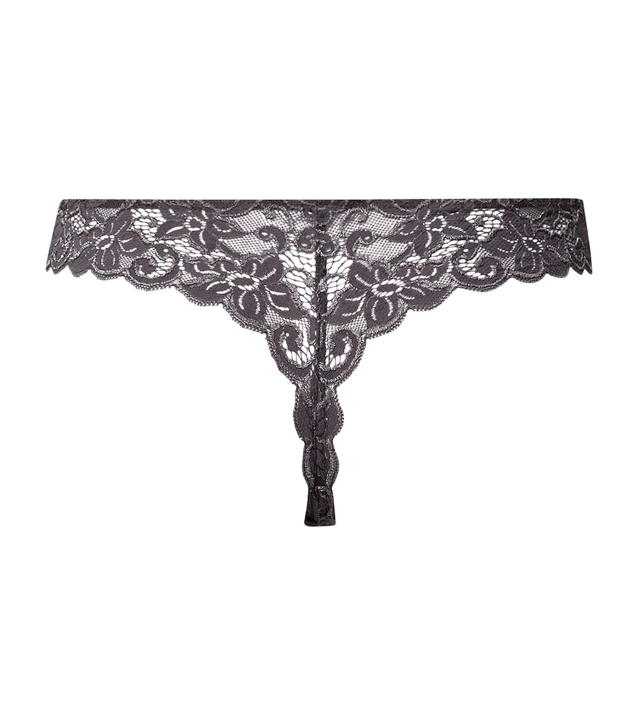 Hanro Black Lace Moments Thong