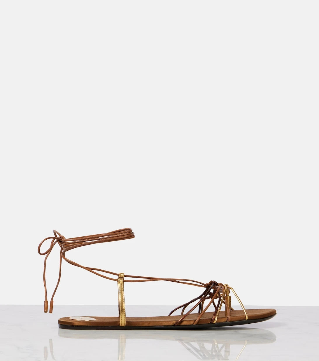 Saint Laurent - Babylone Cassandre leather sandals