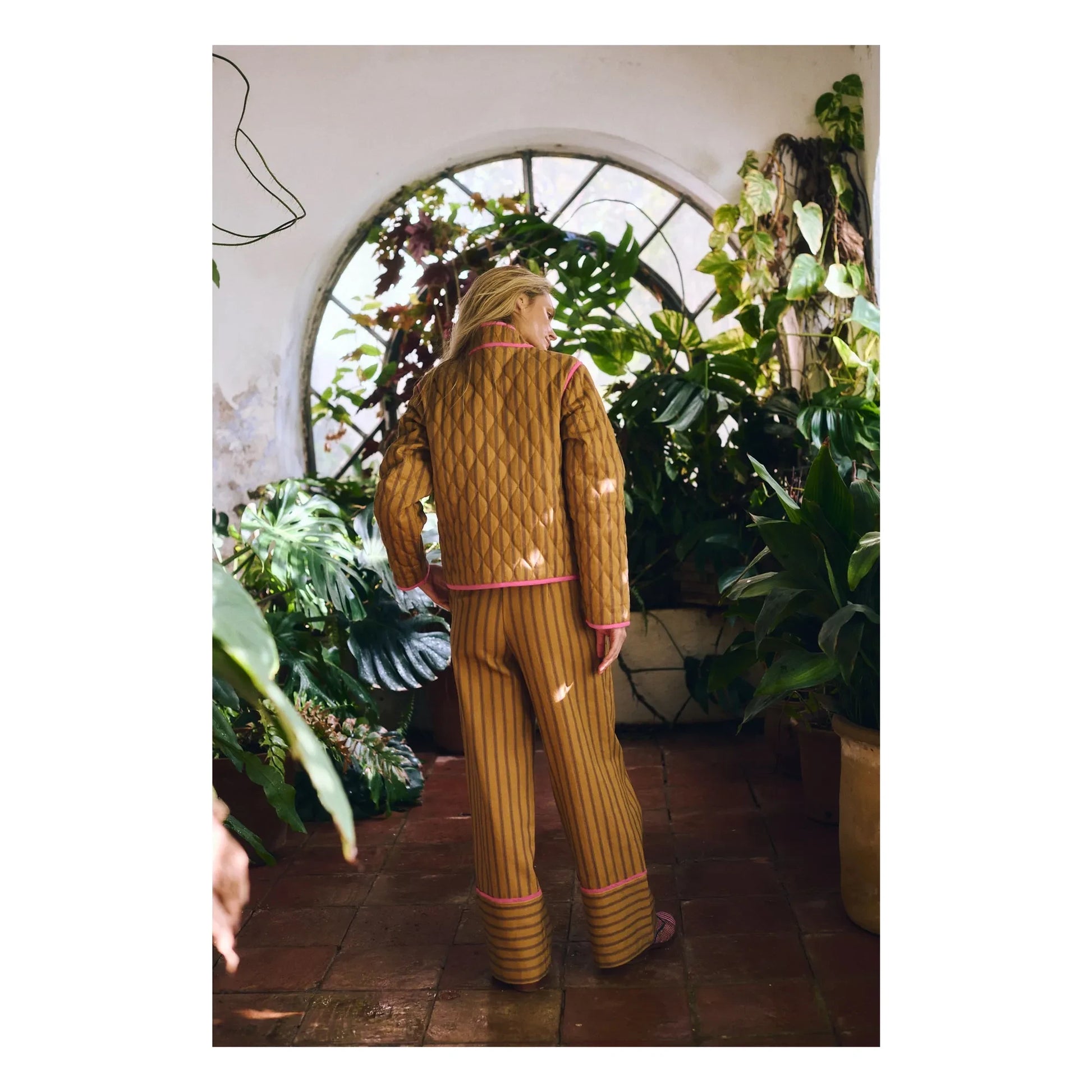 Maria de la Orden - Jupiter Cotton Stripe Jacket | Mustard