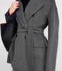 Max Mara Grey Camel Hair Belted Coat