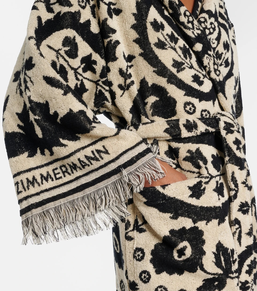 Zimmermann - Wanderlust cotton terry wrap robe