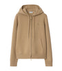 Burberry Beige Cashmere-Blend Zip-Up Hoodie
