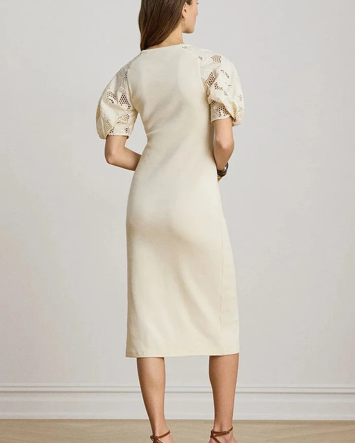 Lauren Ralph Lauren pamuk ve elastan elbise