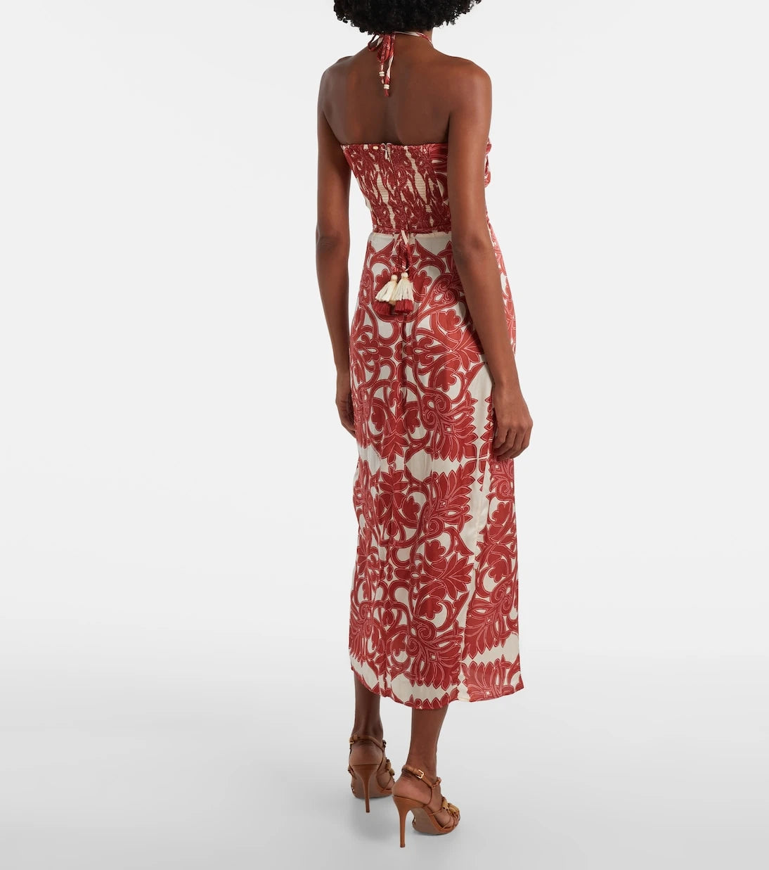 Poupette St Barth - Collina printed satin midi dress