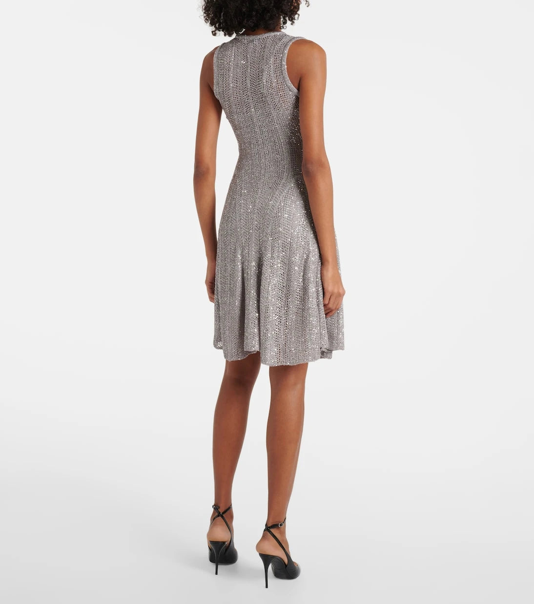 Alaïa - Sequined knitted minidress