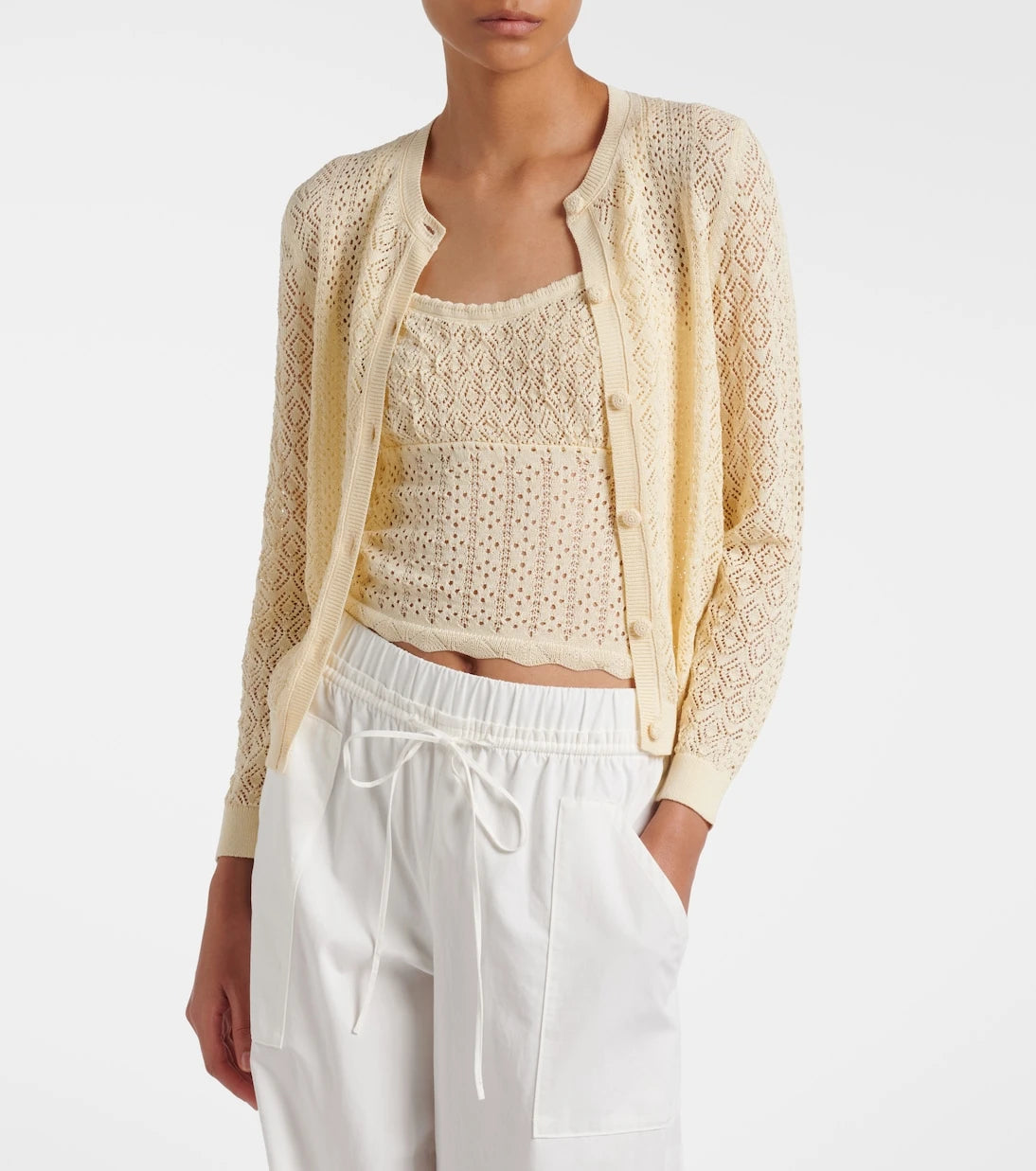 Dôen - Diane pointelle cardigan