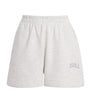 Grey Organic Cotton Varsity Sweat Shorts